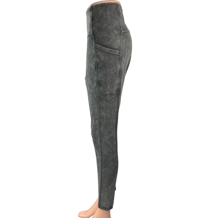 OFFLINE by Aerie Women's Black Washed Original Yoga Athletic Leggings Pants Sz L