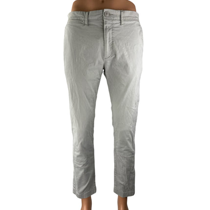 J.Crew Men's White High Rise Slim Straight Leg Chino Khaki Trousers Pants Sz 31