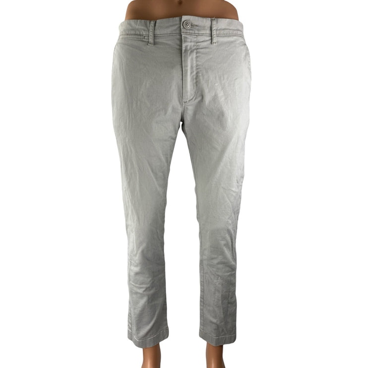 J.Crew Men's White High Rise Slim Straight Leg Chino Khaki Trousers Pants Sz 31