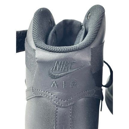 Nike Air Force 1 Black Leather High Top Round Toe Athletic Sneakers Shoes Sz 11