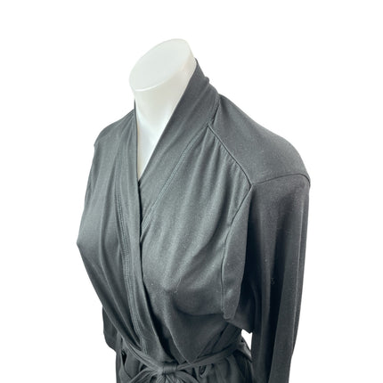 Juicy Couture Women's Black Rhinestone Long Sleeve Tie Sleepwear Robe Size M