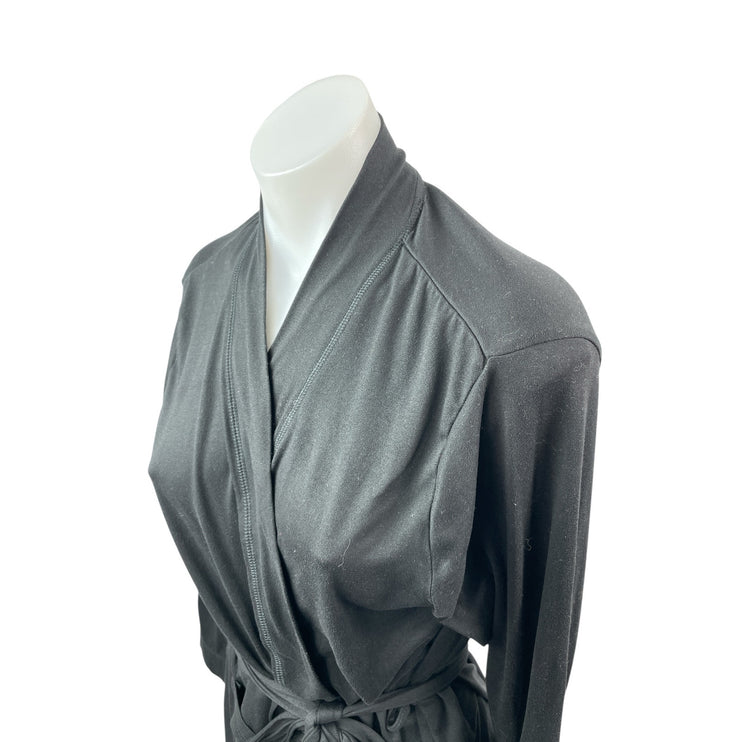 Juicy Couture Women's Black Rhinestone Long Sleeve Tie Sleepwear Robe Size M