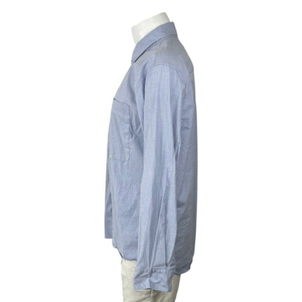 Abercrombie & Fitch Blue Collared Long Sleeve Stretch Button Down Shirt Top Sz M