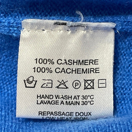 Altea Bonifacio 100% Cashmere Womens Blue Long Sleeves Knit V-neck Sweater Top L
