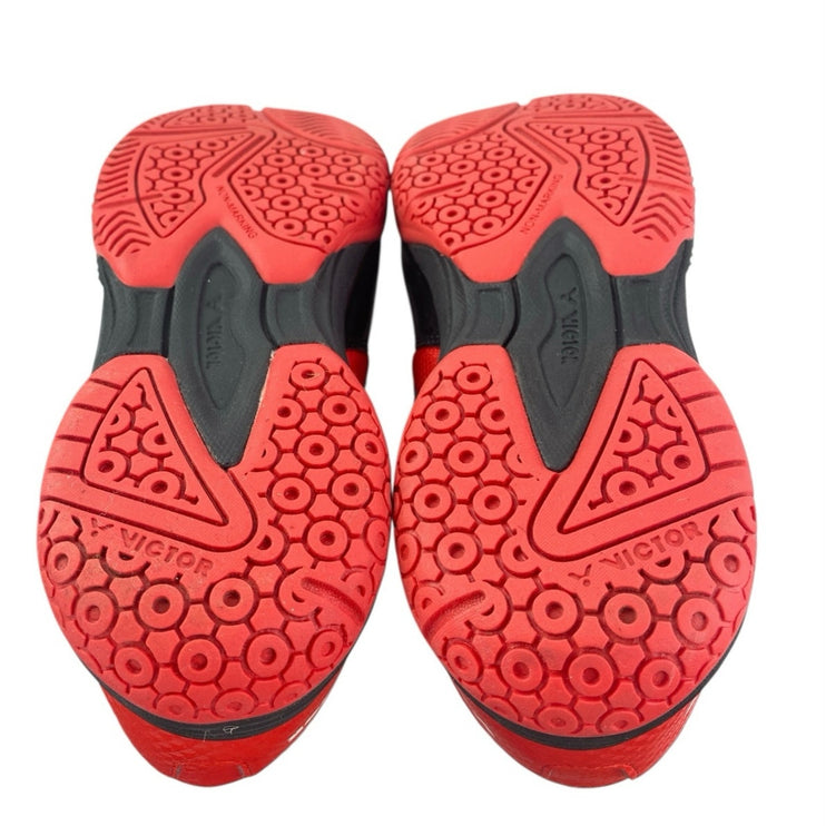 Victor A102 Women's Red Black Lace Up Low Top Badminton Sneakers Shoes Size 8.5