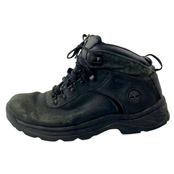 Timberland Flume Mens Black Lace Up Round Toe Mid Top Waterproof Hiking Boots 11