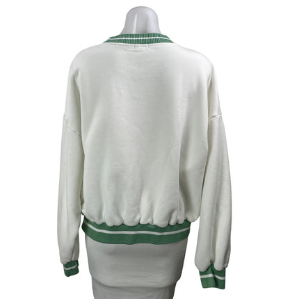 Yellow The Label Let's Go For A Walk White Green Long Sleeves Sweatshirt Top M