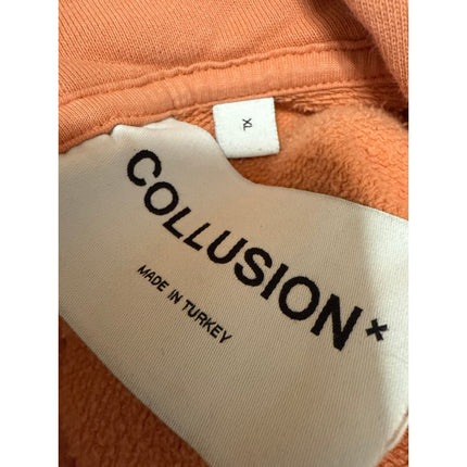 Collusion Women's Orange Long Sleeve Hooded Hoodie Sweatshirt Sweater Top Sz XL
