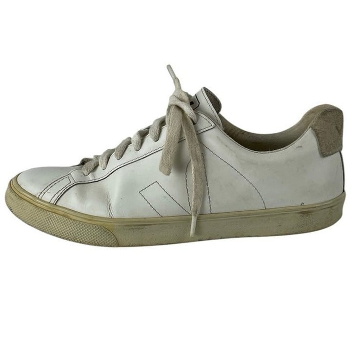 Veja Esplar Women's White Lace Up Low Top Leather Casual Sneaker Shoes Size 7