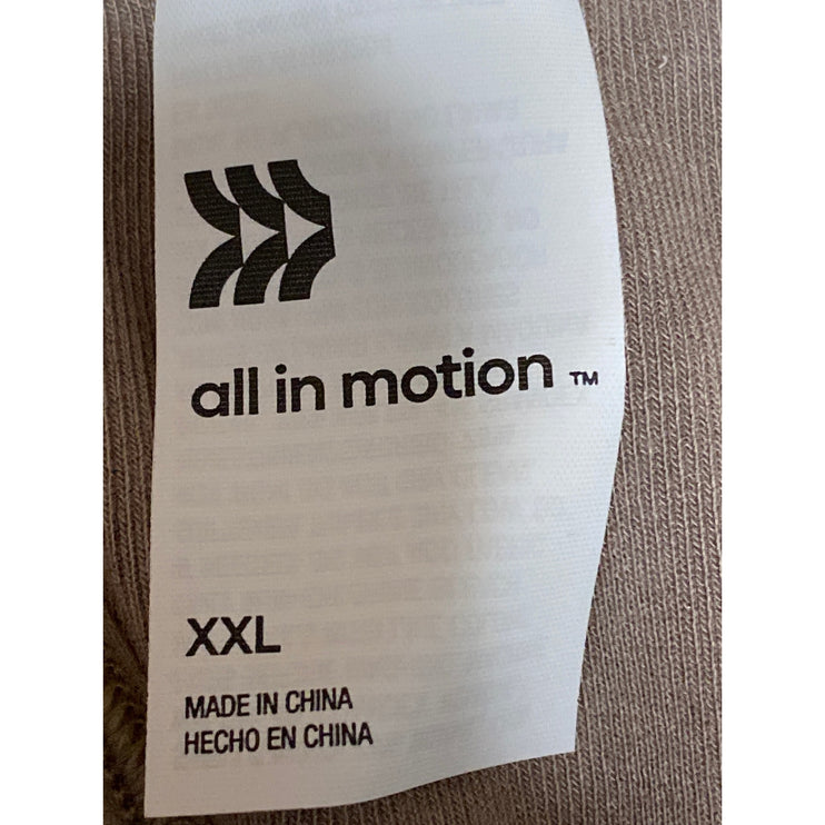 NEW All in Motion Olive Green Sleeveless Racerback Activewear Crop Tank Top XXL