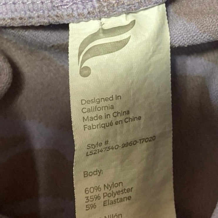 Fabletics Courtney Purple Seamless Mock Neck Long-Sleeve Athletic Crop Top Sz XS