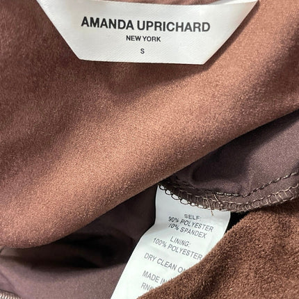 Amanda Uprichard Freya Women's Brown Faux Suede Tie Two Piece Skirt Set Size S