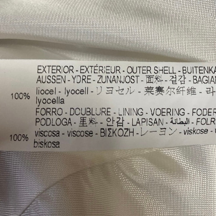 Zara Women's Cream Beige Long Sleeve One Button Blazer Coat Suit Jacket Size XL