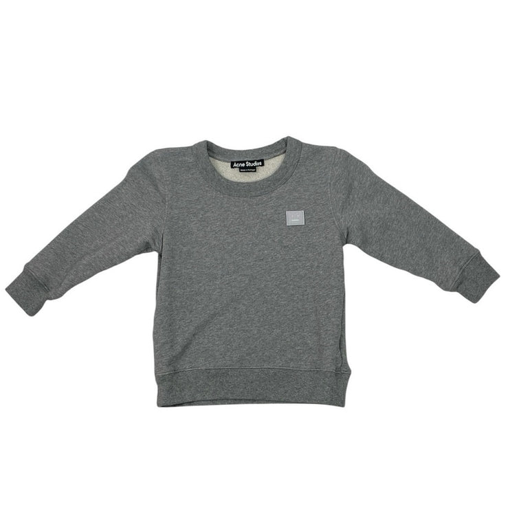 Acne Studios Kids Gray Fleece Long Sleeve Crew Neck Sweater Sweatshirt Top 3-4
