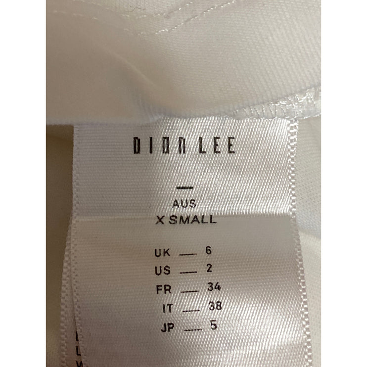 Dion Lee Women's White Cut Out Yoga Sports Athletic Activewear T-Shirt Top Sz XS