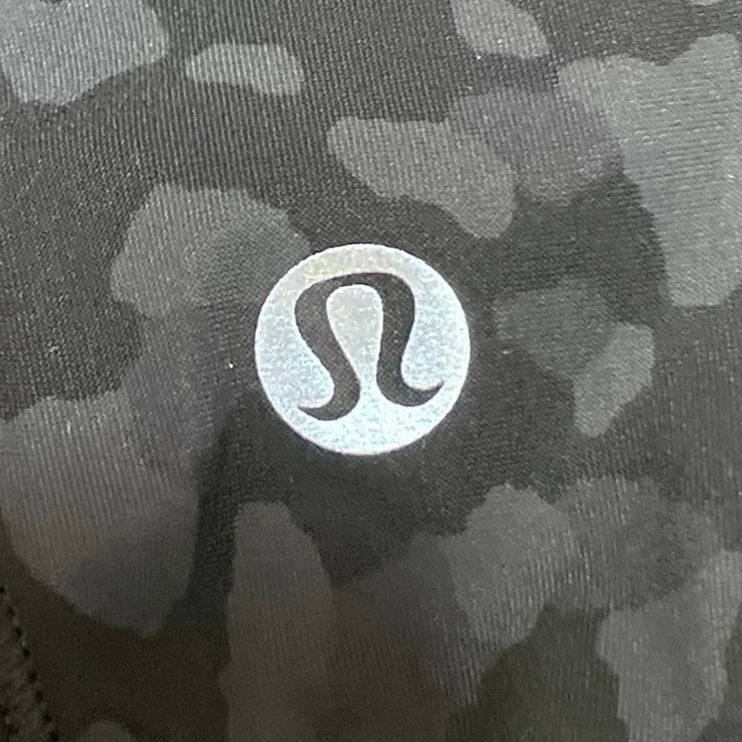 Lululemon Black Mesh Leopard Camouflage Sleeveless Activewear Sculpt Tank Top M