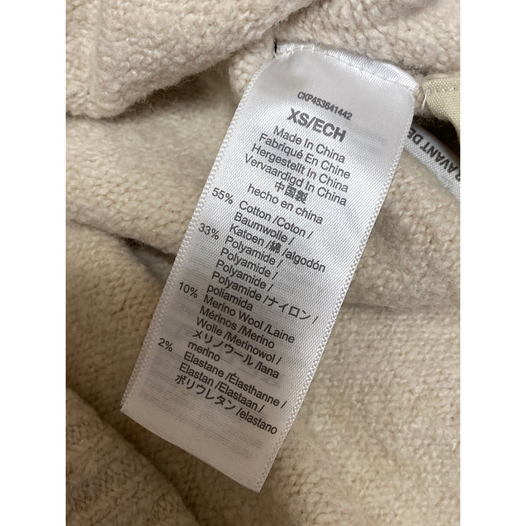 Madewell Women's Wool Crew Neck Long Sleeve Button Sweatshirt Sweater Top Sz XS