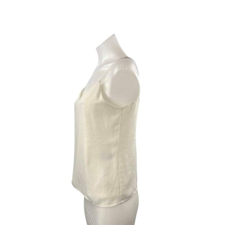 Banana Republic Women's White Satin Sleeveless V Neck Cami Camisole Tank Top XS