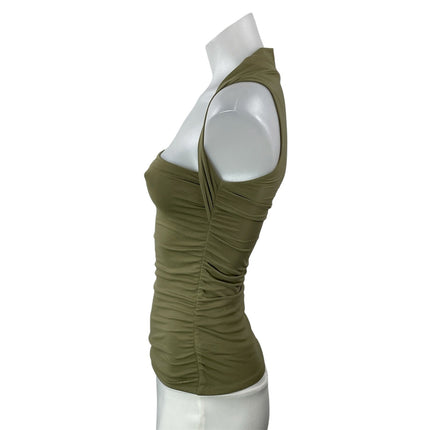Aritzia Contour Women's Green Sleeveless Square Neck Sculpt Knit Tank Top Size S