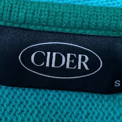Cider Multicolor Sleeveless Knit Colorblock Crew Neck Tank Sweater Vest Top Sz S