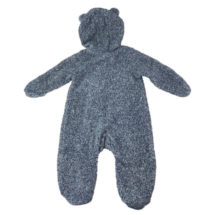 NHL Team Seattle Kraken Hockey Baby Gray Fleece Hoodie Full Zip Sleeper Sz 3/6M