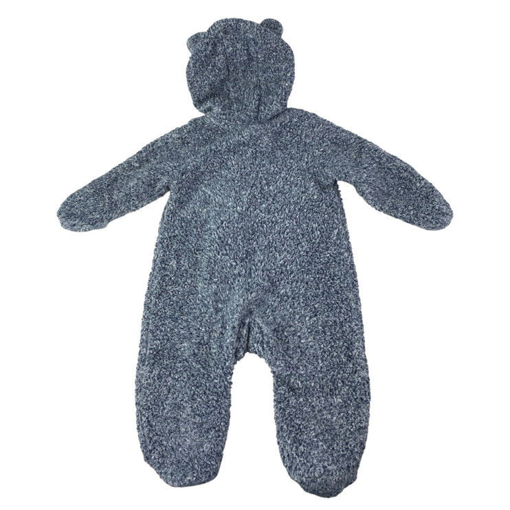 NHL Team Seattle Kraken Hockey Baby Gray Fleece Hoodie Full Zip Sleeper Sz 3/6M