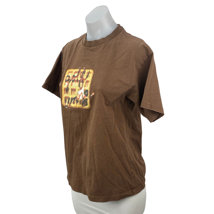 Golf Women's Brown Golf Wang Waffle Graphic Short Sleeve T Shirt Tee Top Size S