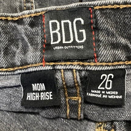 Urban Outfitters BDG Black Washed High Rise Cuffed Denim Jean Shorts Size 26