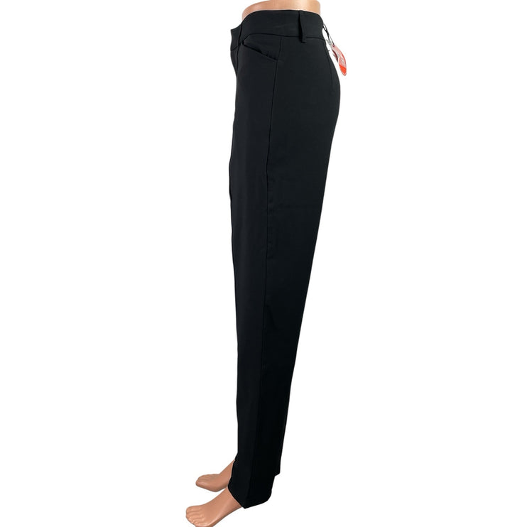NEW Cider Women's Black Pleated High Waisted Straight Trousers Pants Size XS