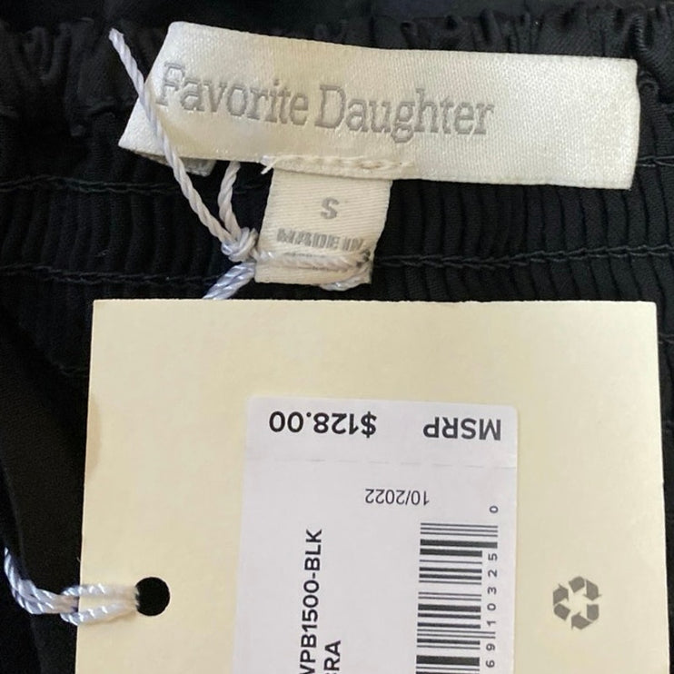 NEW Favorite Daughter Ex Boyfriend Black Padded Satin Bralette Bra Top Size S