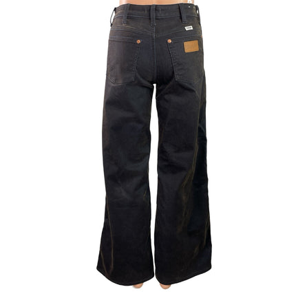 Wrangler Women's Black High Rise Wide Leg Baggy Palazzo Denim Jeans Size 24x32