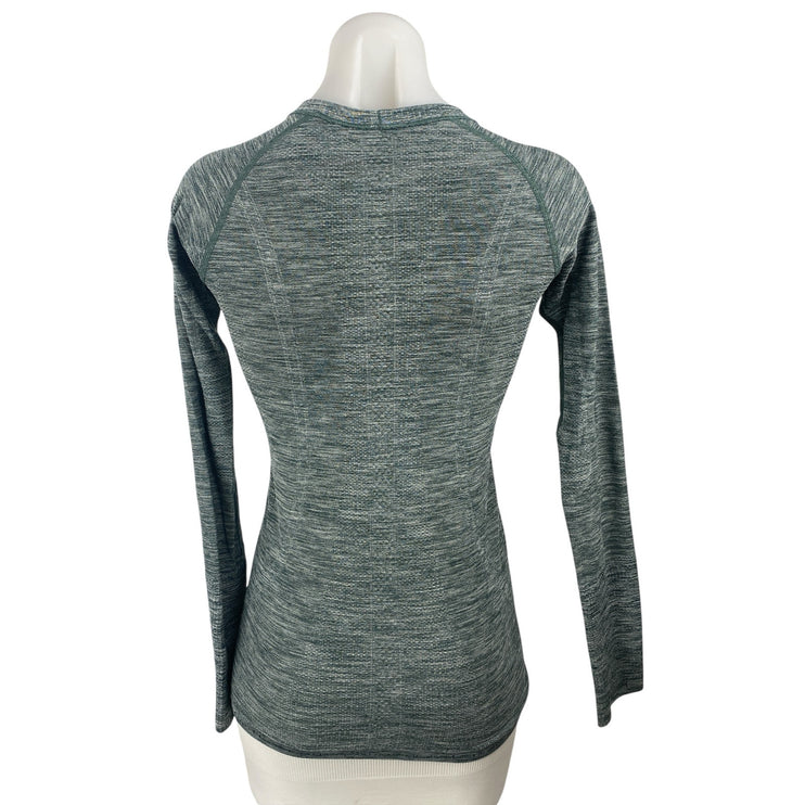 Lululemon Women Gray Heather Long Sleeve Yoga Workout Athletic T Shirt Tee Top 4