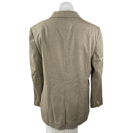 H&M Women's Beige Long Sleeve Notch Lapel One Button Blazer Coat Jacket Size M