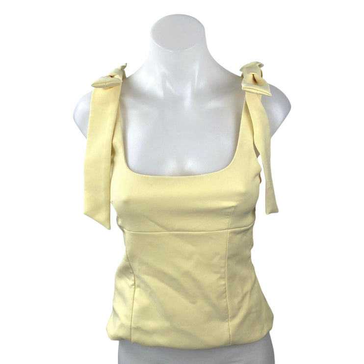 Zara Women's Yellow Knot Bot Strap Sleeveless Cami Camisole Tank Top Size XS