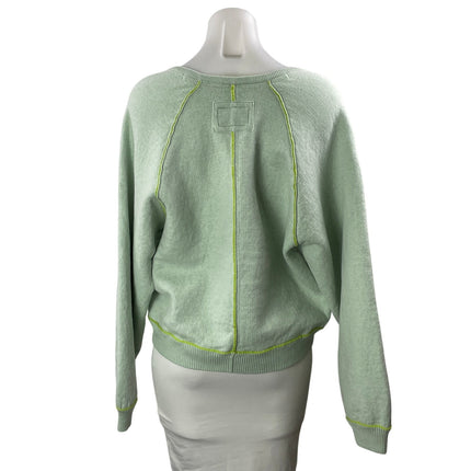 Free People We The Free Midnight Green Long Sleeve Sweater Sweatshirt Top Sz XS