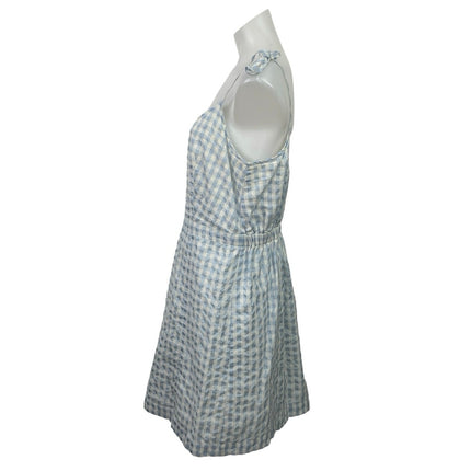 J.Crew Gingham Plaid Check Sleeveless Mini Cami Tank Flare A-Line Sun Dress Sz 8