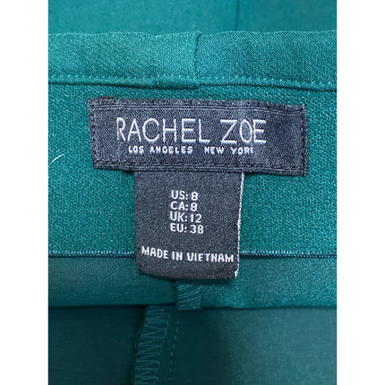 Rachel Zoe Women's Green High Rise Bootcut Flare Wide Leg Trousers Dress Pants 8