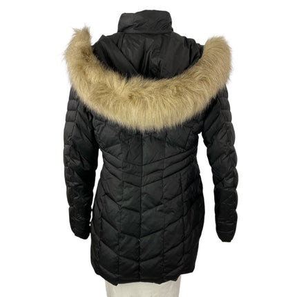Marc New York Marley Womens Black Quilted Faux Fur Hooded Puffer Coat Jacket S