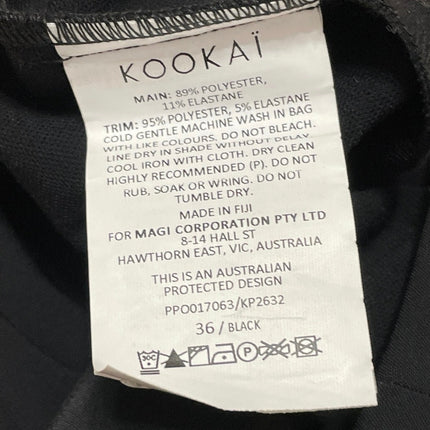 Kookai Women's Black High Waisted Tailored Wide Leg Mini Casual Shorts Size 36