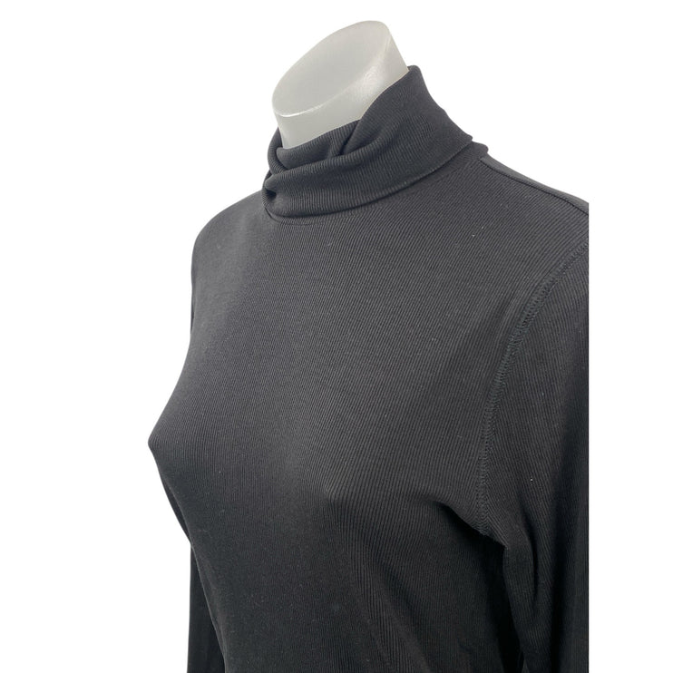 Everlane Women's Black Ribbed Knit Turtleneck Long Sleeve Sweater Top Size L