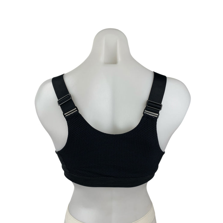 Outdoor Voices Black Heather Sleeveless Zip Front Sports Bra Crop Tank Top Sz S