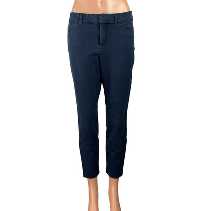 Old Navy Pixie Women's Navy Blue High Rise Tapered Cropped Trousers Pants Size 6