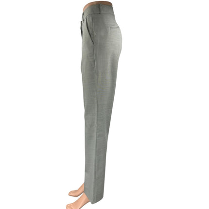 Mango MNG Women's Gray Straight Leg Mid Rise Career Trousers Dress Pants Size 6