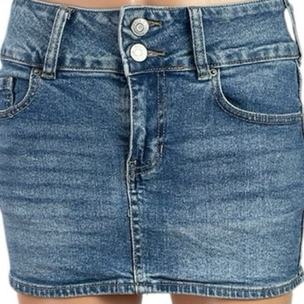 Pacsun Women's Blue Medium Wash High Waisted Pencil Mini Denim Jean Skirt 23