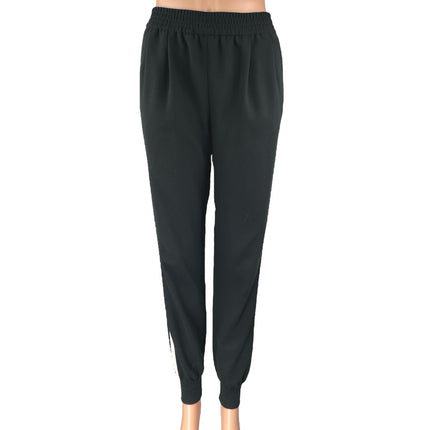 Joie Women Black White High Waisted Pull On Athletic Jogger Sweat Pants Size XS