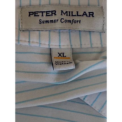 Peter Millar Daybreak Performance Stripe Short Sleeve Athletic Polo Shirt Top XL