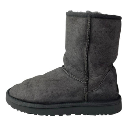 UGG Classic Women's Black Suede Shearling Round Toe Slip On Fashion Snow Boots 7