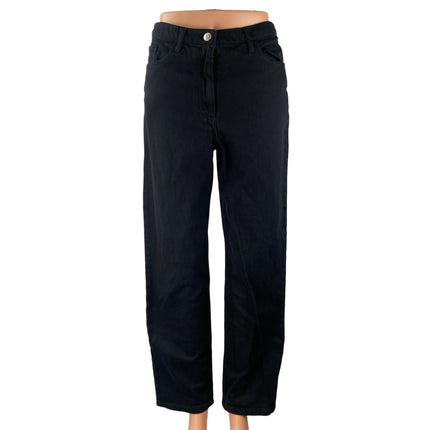 Aritzia Wilfred Free Women Black High Rise Straight Leg Loose Denim Jeans Size 4