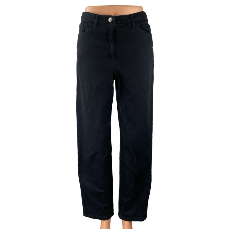 Aritzia Wilfred Free Women Black High Rise Straight Leg Loose Denim Jeans Size 4