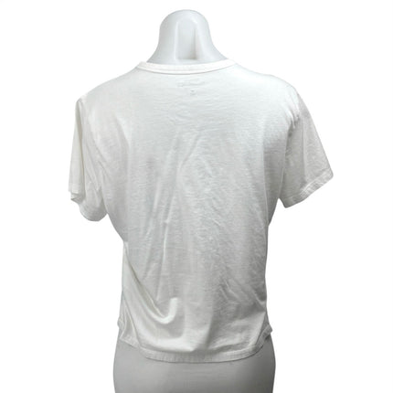 Abercrombie & Fitch Womens White Tomato Short Sleeve Sketching Tee T Shirt Top M